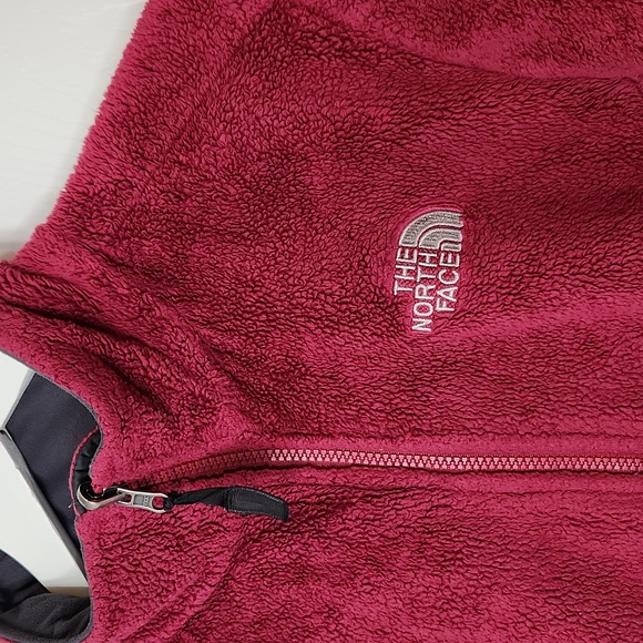The North Face fleece zip up jacket cranberry pink soft Osito size medium - Picture 3 of 11